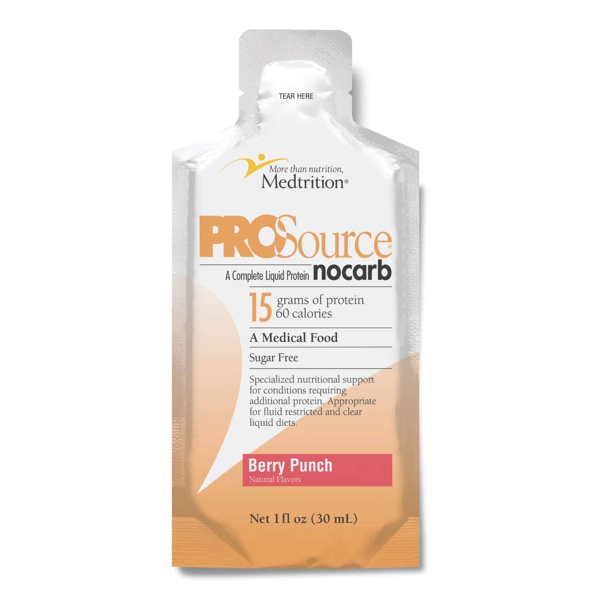 ProSource NoCarb Protein Supplement, Berry Punch 1 oz - Case of 100 - Image 1