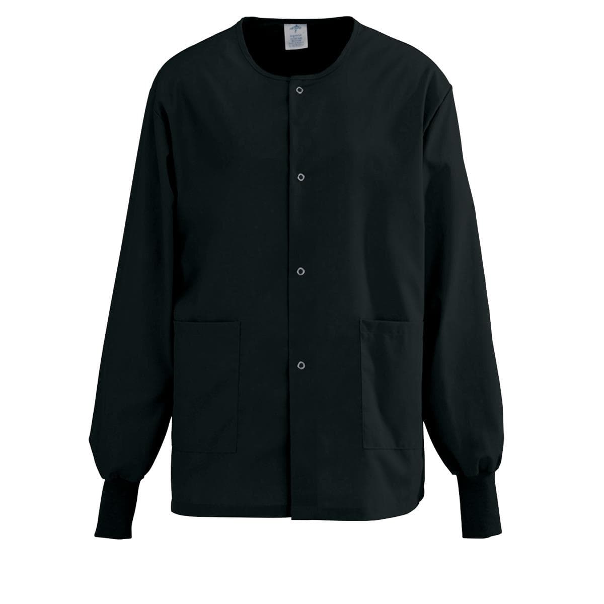 Performax Unisex Snap-front Warm-up Jackets, Black, Extra Small - Image 1