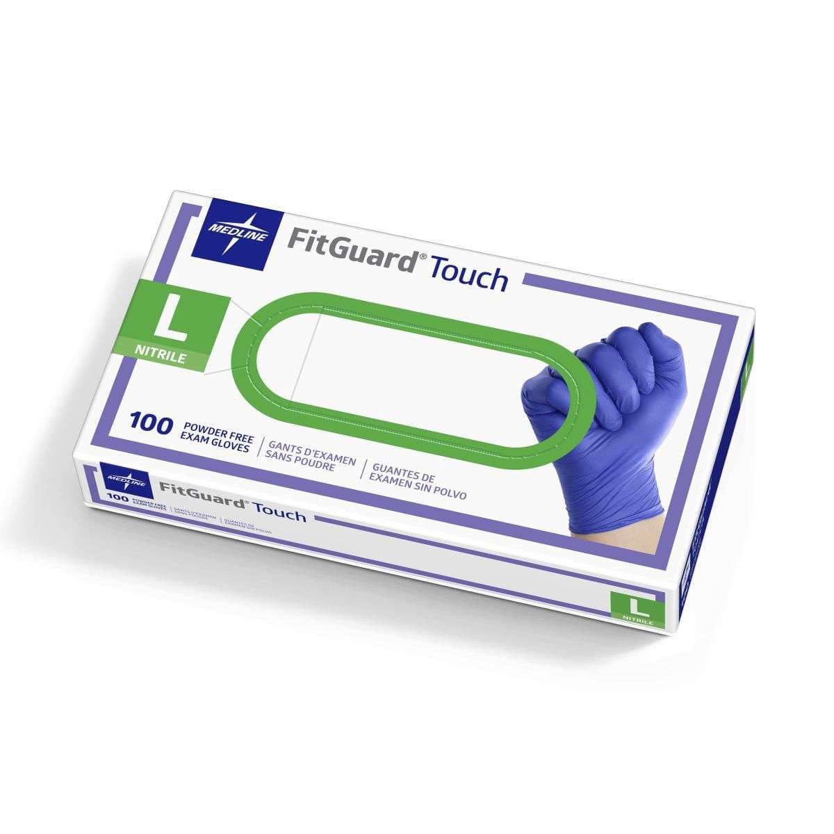FitGuard Touch Powder-Free Exam Glove, large - Package of 100 - Image 1