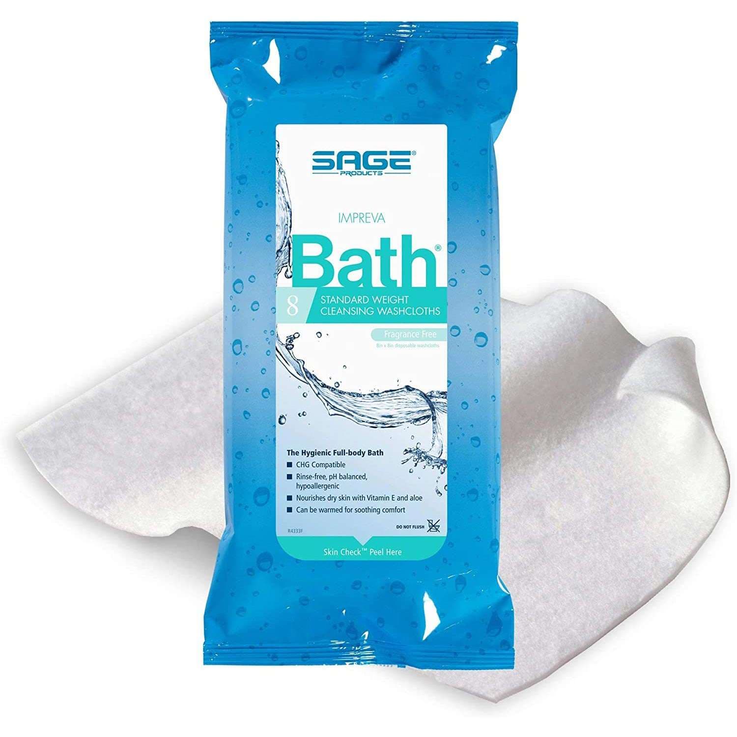 Impreva Bath Cleansing Washcloths - Package of 8 - Image 1
