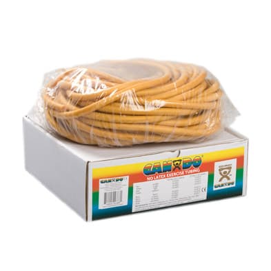 CanDo Latex Free Exercise Tubing, 100 Feet dispenser roll, Gold, 3X Heavy - Image 1
