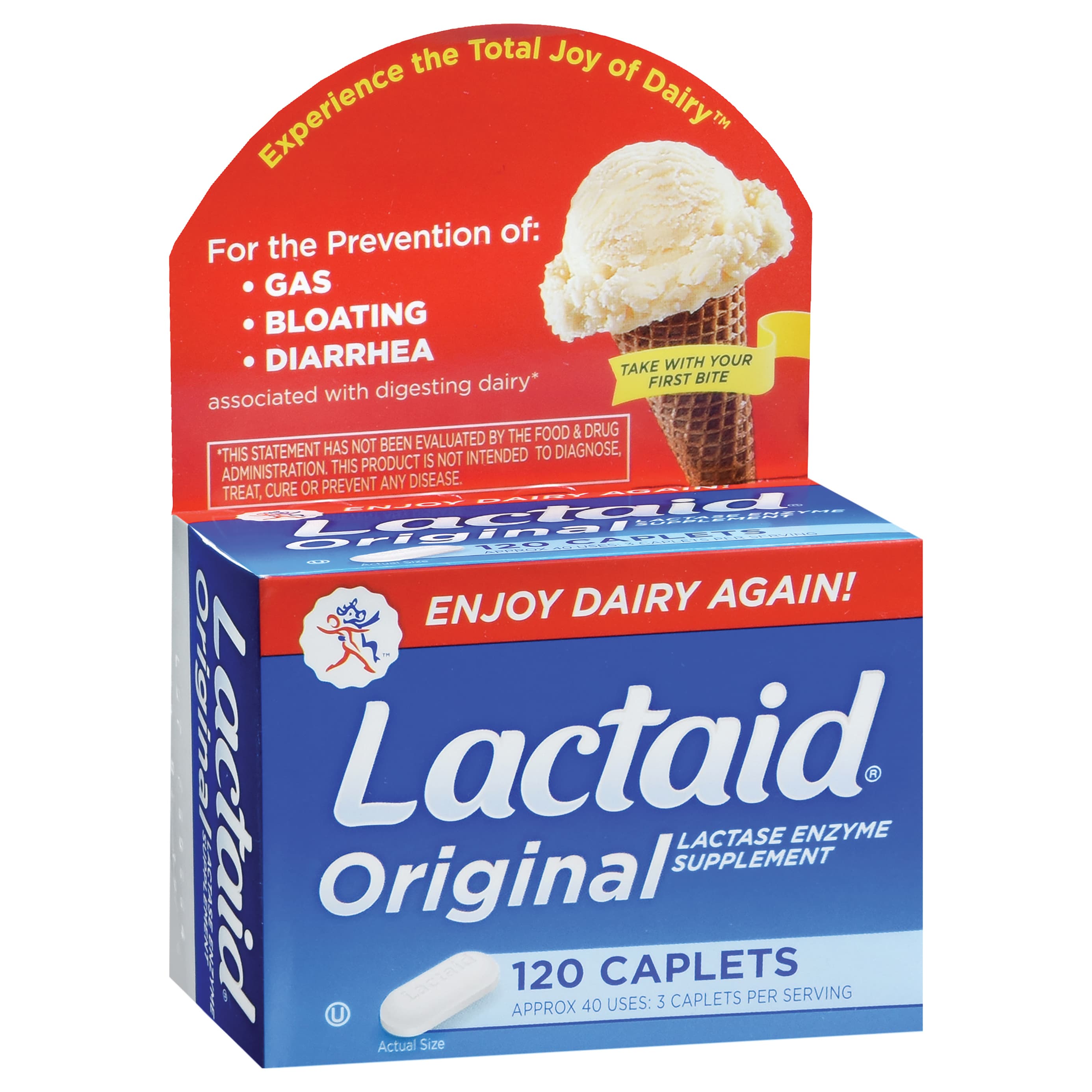 Lactaid Original Dietary Supplement Tablet - Case of 2880 - Image 1