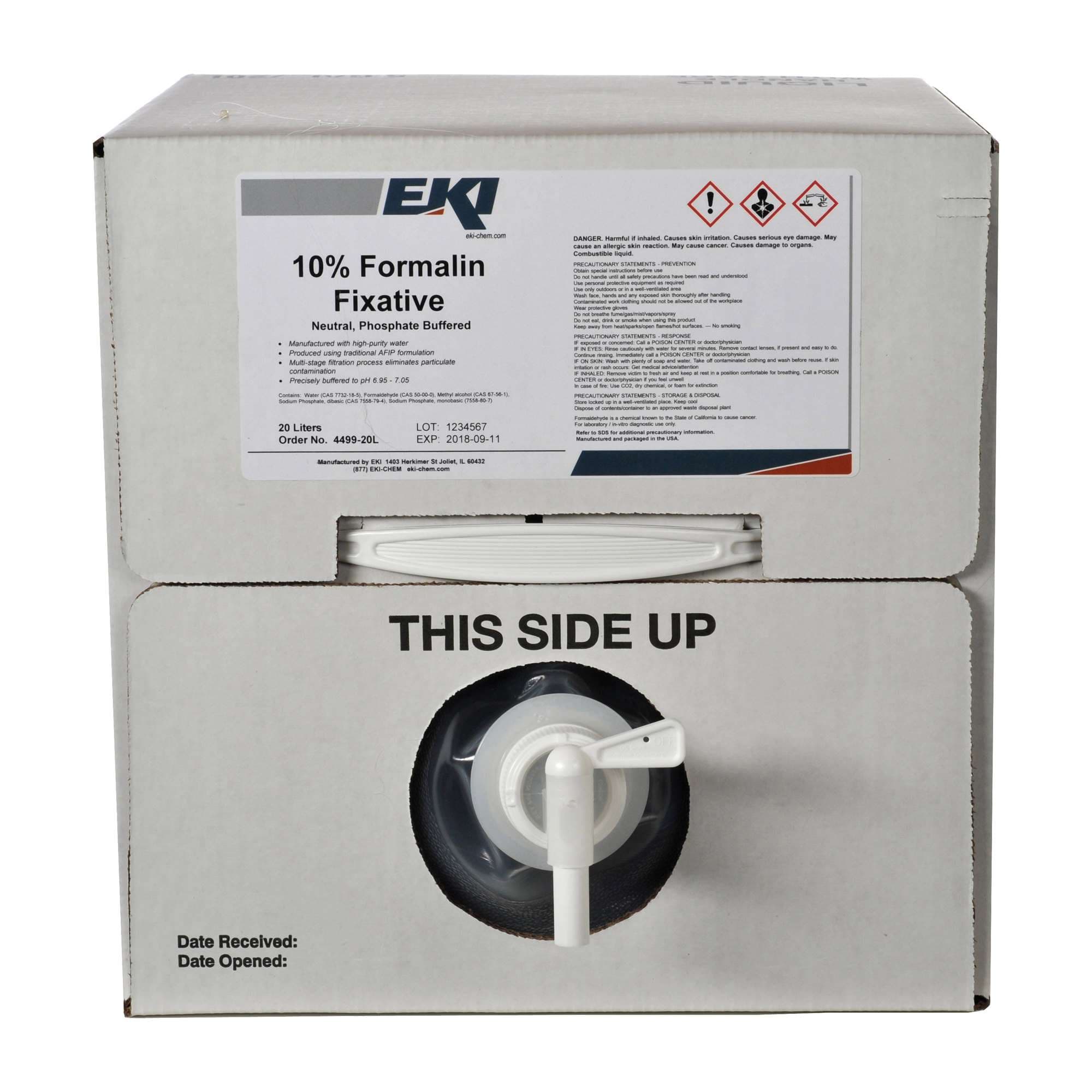 EKI 10% Formalin Fixative, 20 Liter - Image 1