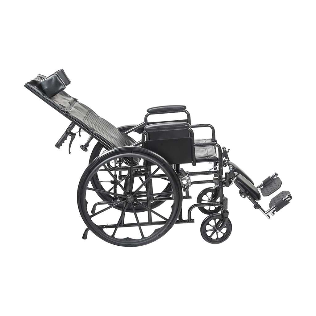 Drive Medical silver sport full reclining wheelchair with Vinyl Upholstery - Image 5