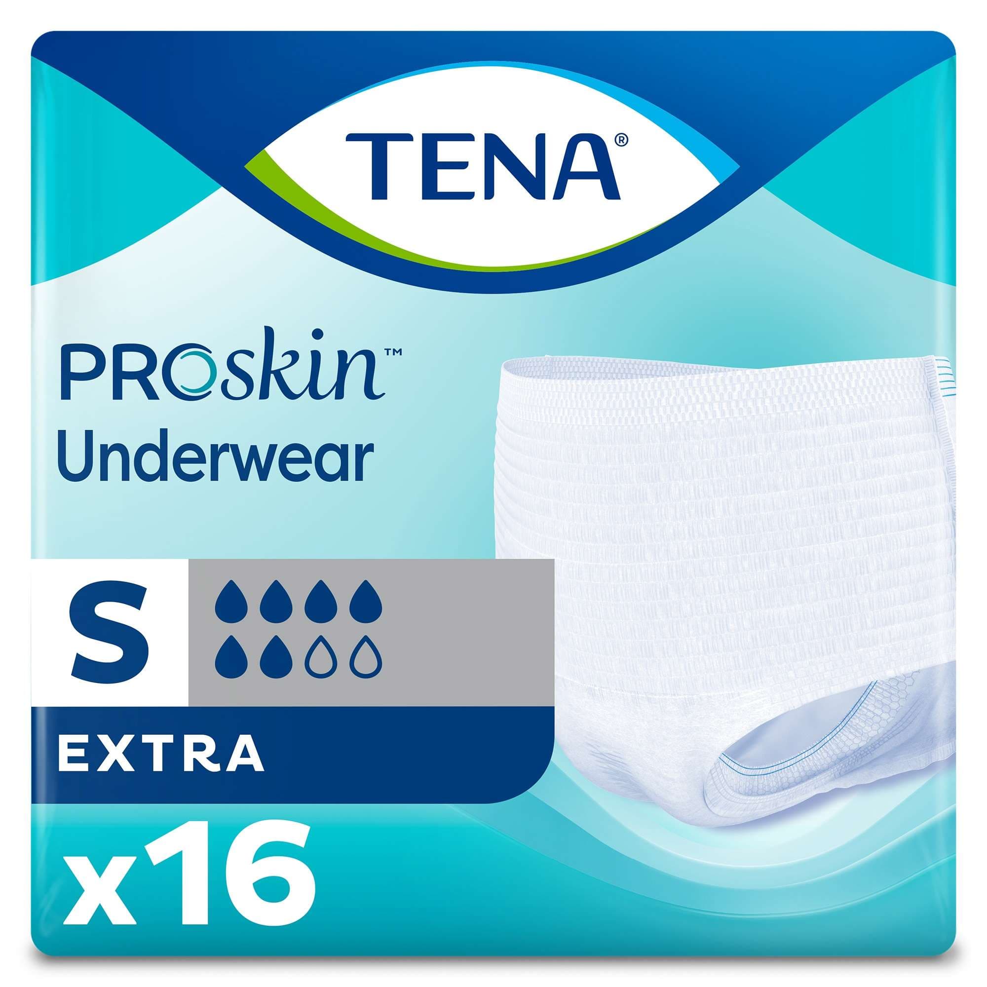 TENA ProSkin Extra Fully Breathable Underwear, Small - Package of 16 - Image 1