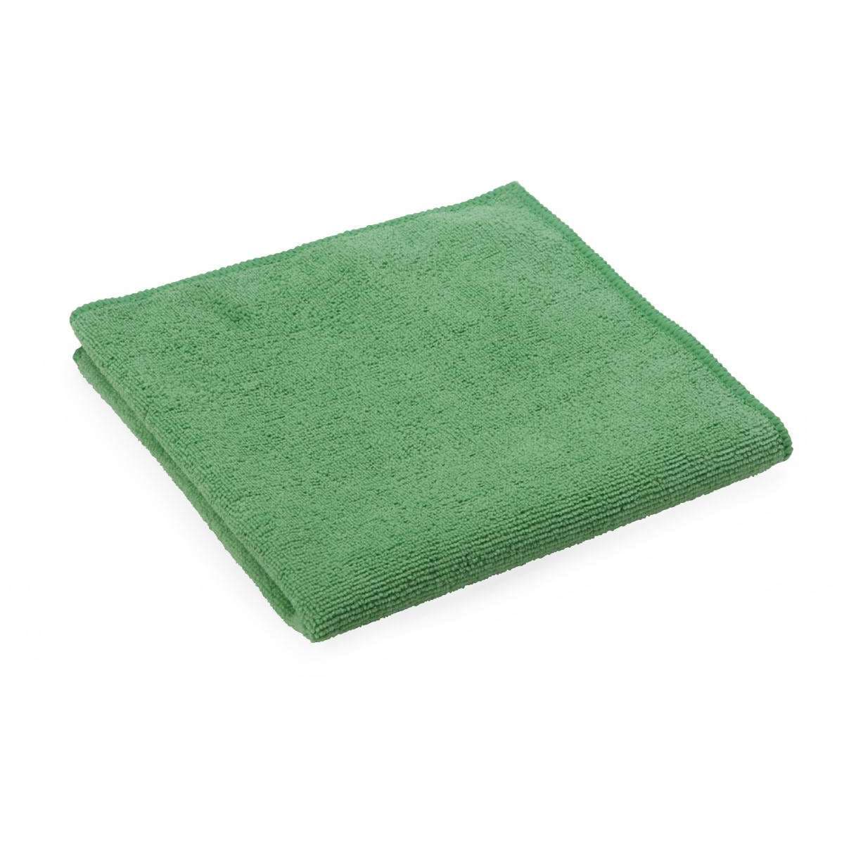 Medline Microfiber Medium-Weight Cleaning Cloths, 16 x 16 Inch, Green - Case of 250 - Image 1