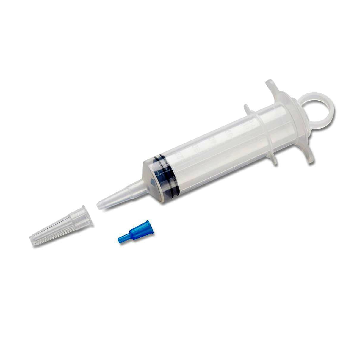 Medline Thumb Control Ring Style Irrigation Syringe with Catheter Tip, 60 mL - Case of 50 - Image 1