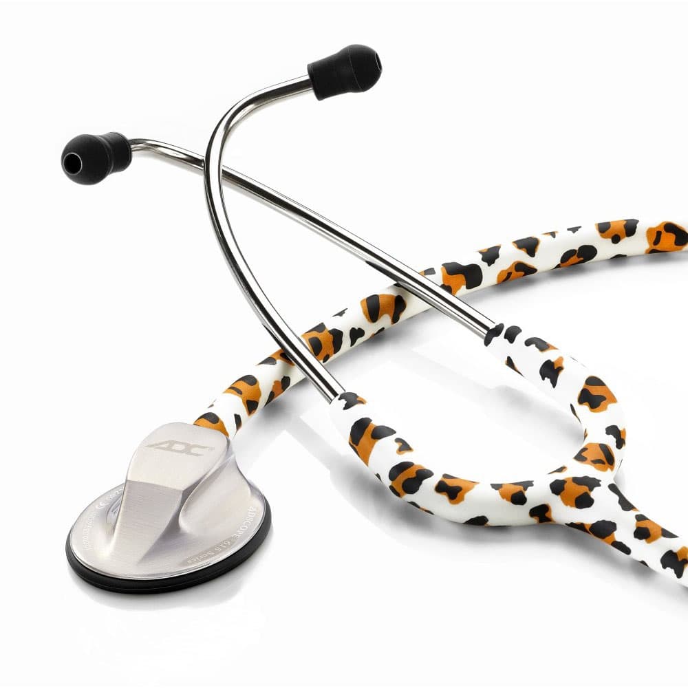 ADC Adscope Platinum Clinician Stethoscope, Leopard - Image 1