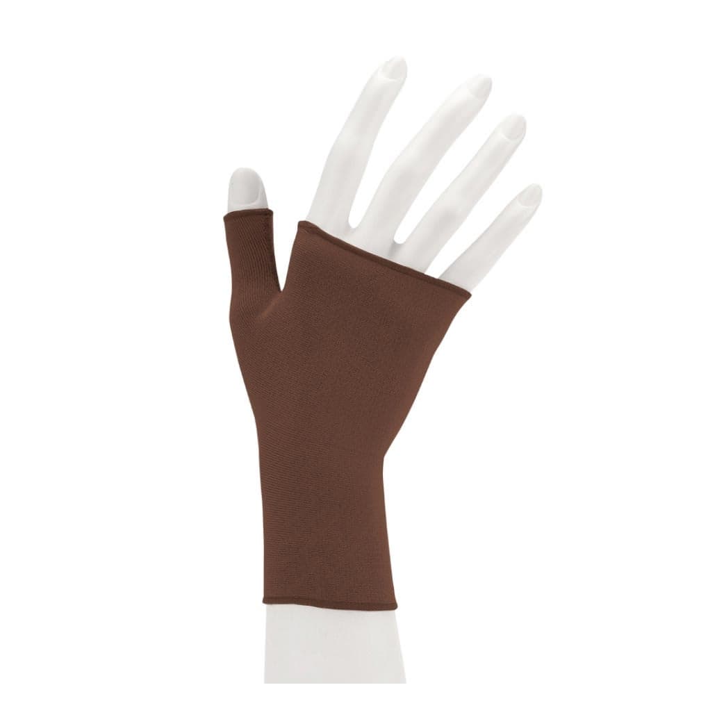 Juzo Soft Seamless Compression Gauntlet, Small, Chestnut, 20-30mmHg, Right Hand - Image 1