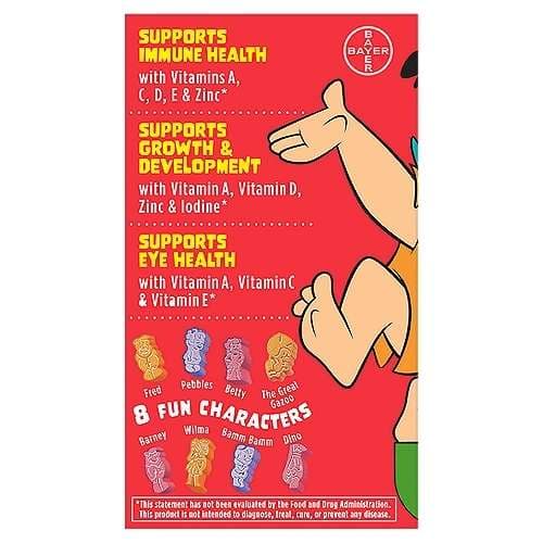 Flintstones Complete Children's Dietary Supplement Tablets, Assorted Fruit Flavors - Bottle of 90 - Image 4