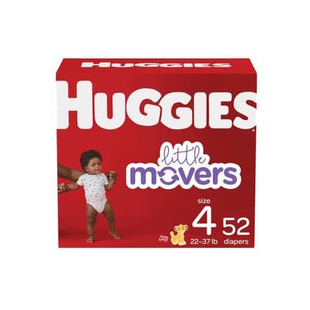 Huggies Little Movers Diapers, Size 4 - Case of 52 - Image 1