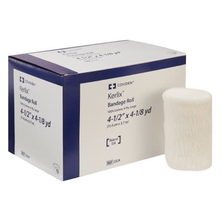 Kerlix 100% Cotton Non-Sterile	 Bandage Rolls, 4-1/2 Inch x 4.1 Yard, Non-Sterile - Carton of 12 - Image 1