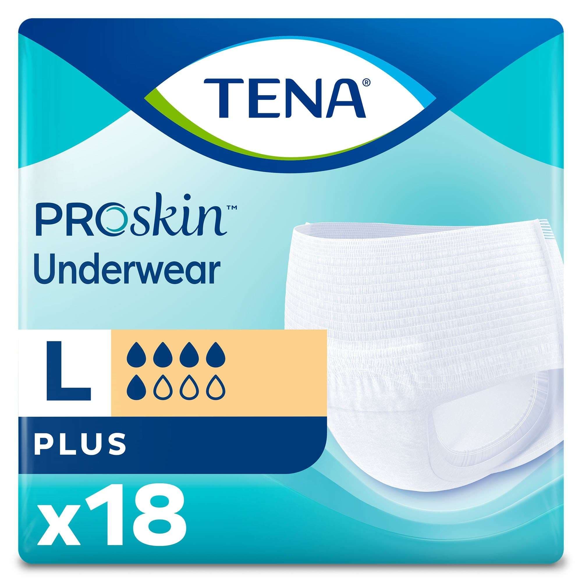 TENA ProSkin Plus Protective Underwear, Large - Package of 18 - Image 1
