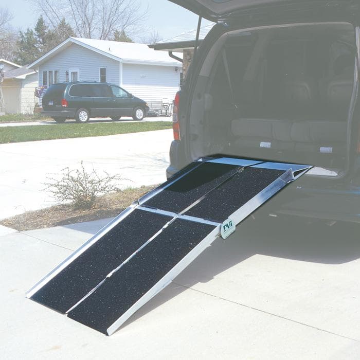 PVI Multifold reach ramp with extended lip - 30"W x 8’L - Image 1