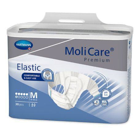 MoliCare Premium Elastic 6D Incontinence Briefs, Medium - Package of 30 - Image 1