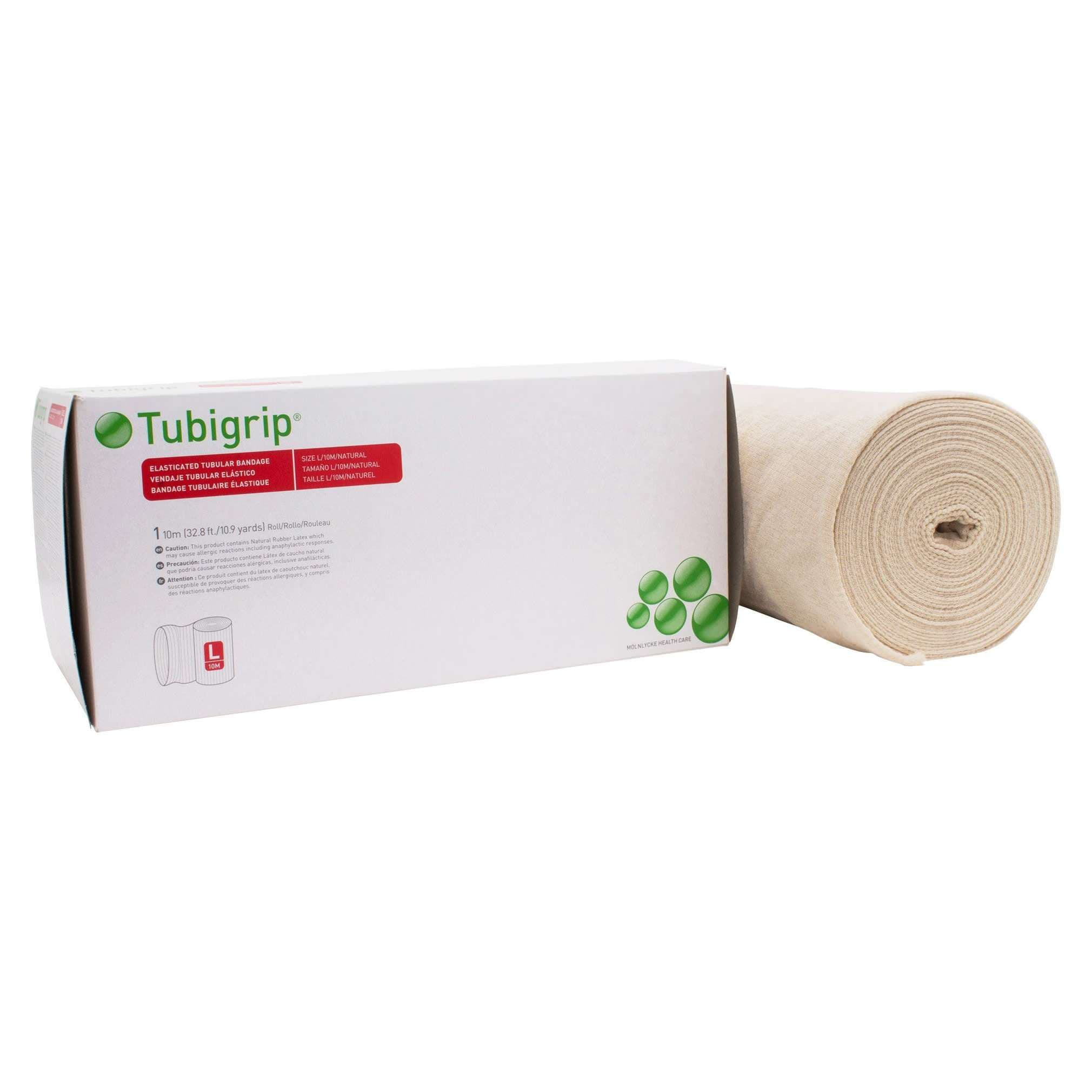 Tubigrip Elastic Tubular Support Bandage Natural, 13 Inch x 11 Yard, Size L - Each - Image 1