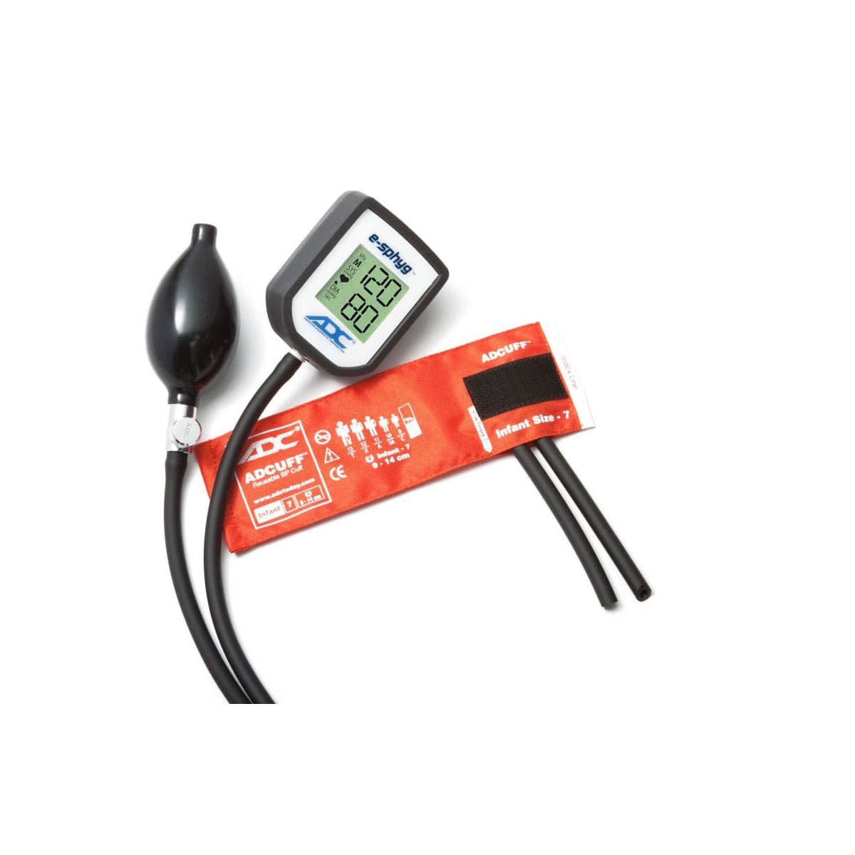 ADC e-sphyg Digital Pocket Aneroid Sphyg, Orange, Infant - Image 1