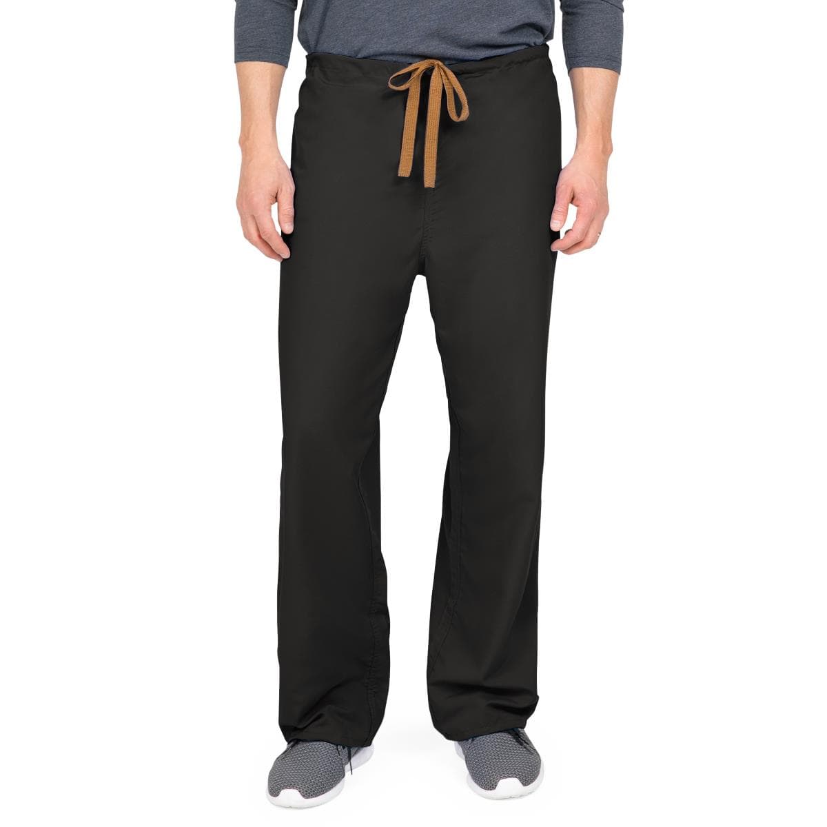 PerforMAX Unisex Reversible Front Drawstring Scrub Pants, Angelica Color Coding, Black, Small - Image 1