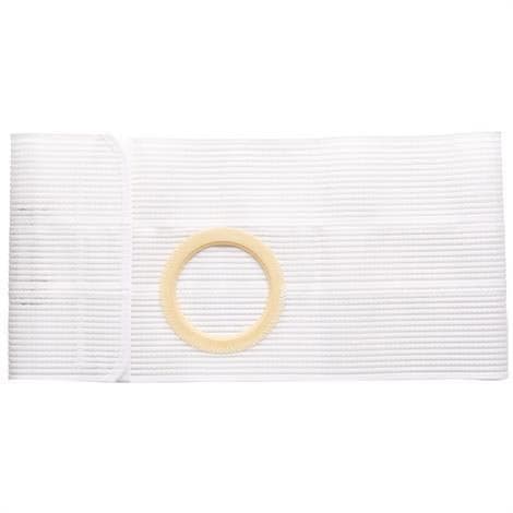 Nu-Form 8" Ostomy Support Belt, Prolapse Flap, 2-3/4 Inch Medium, Left, White - Each - Image 1