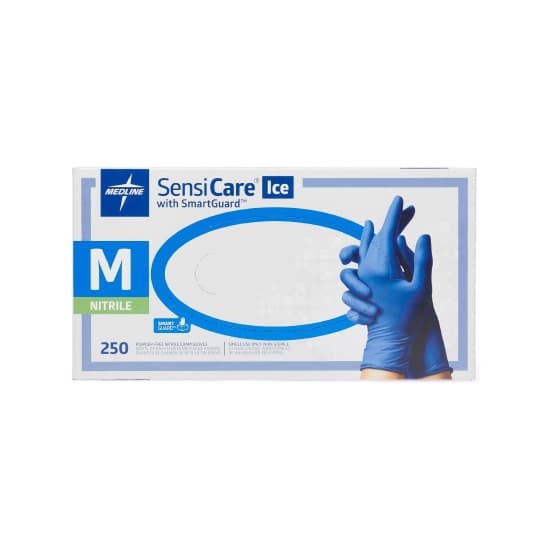 SensiCare Ice with SmartGuard Exam Glove, Medium - Box of 250 - Image 1