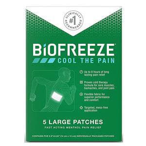 Biofreeze Topical Pain Relief Menthol Patch - Box of 5 - Image 1