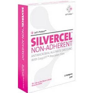 Silvercel Non Adherent Antimicrobial Alginate Dressing 2" x 2" - Box of 10 - Image 1