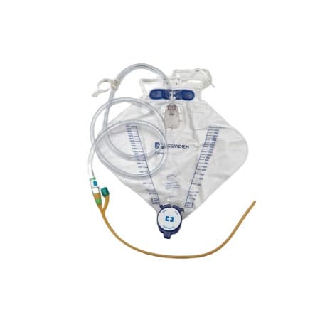 Dover Standard Latex Foley Drainage Bag Trays with Needle Sampling, 18 Fr - Case of 10 - Image 1