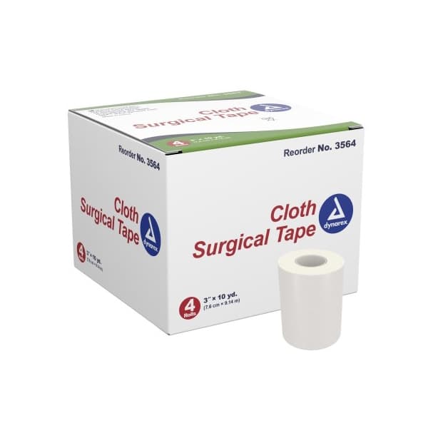 Dynarex Medical Tape White NonSterile, 3 Inch X 10 Yard - Image 1