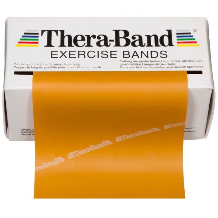 Theraband Professional Latex Resistance Bands 5" x 6 yards Long Elite Gold - Box of 1 - Image 1