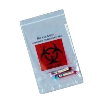 Medegen Lab Safe Specimen Transport Bag with Ziplock 9" x 12"