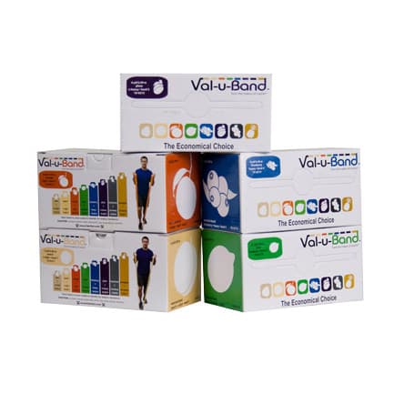 Val-u-Band, Low Powder Exercise Band Set, 6 yard - Set of 5 - Image 1