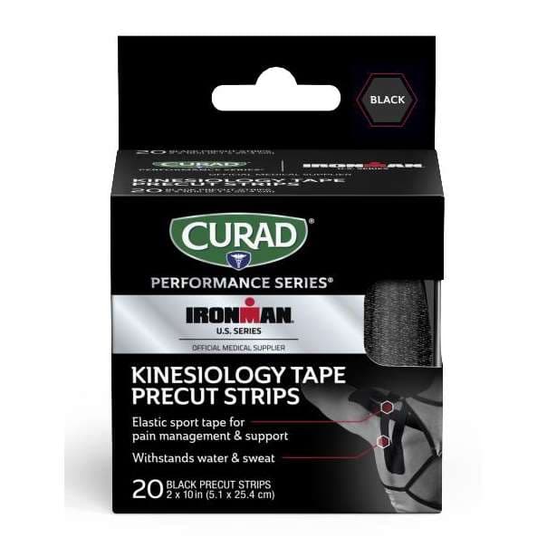 Curad Performance Series Ironman Kinesiology Tape, Black - Case of 240 Strips - Image 1