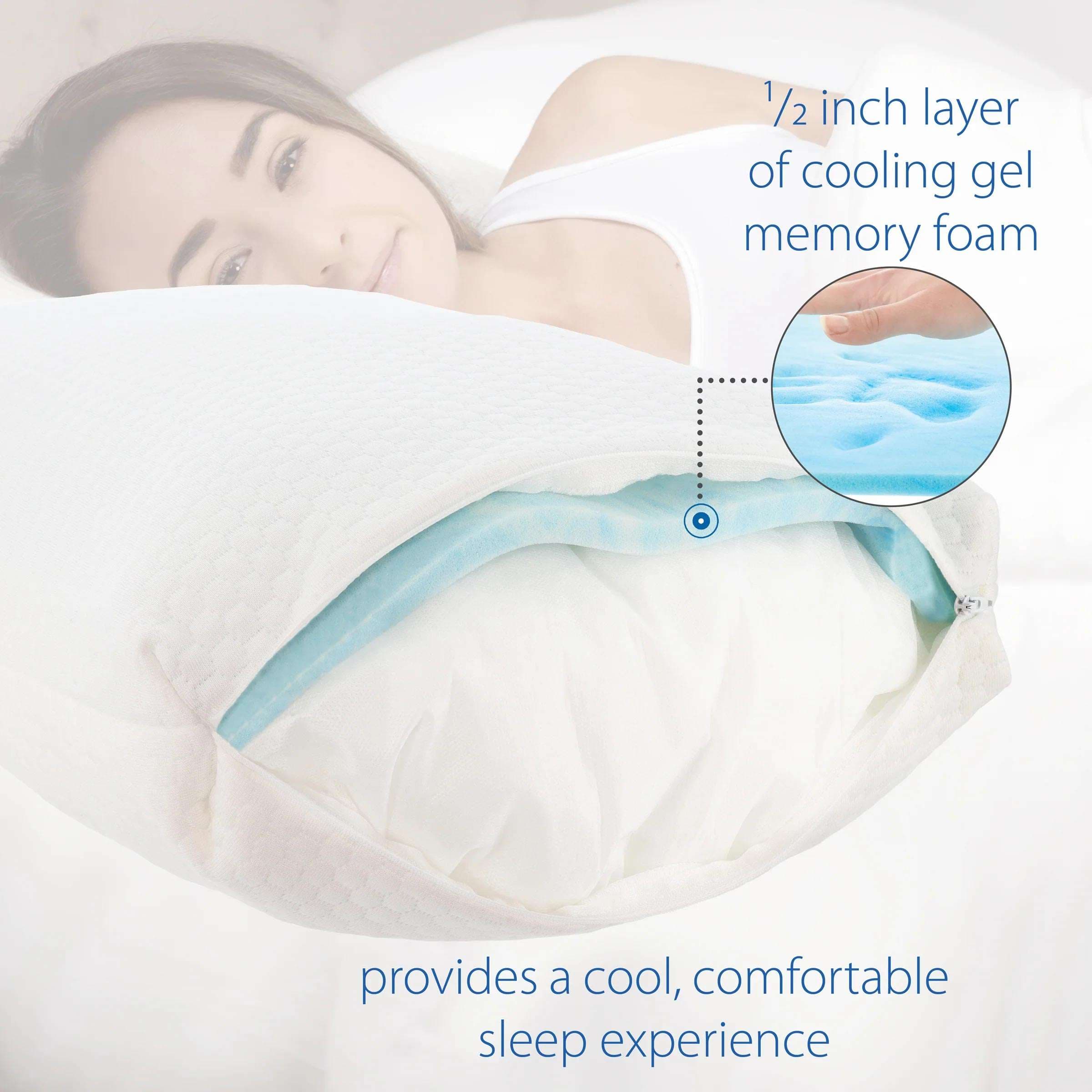 Core Adjust-A-Loft Fiber Adjustable Comfort Pillow with Foam Insert - Image 4