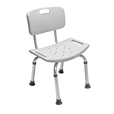 Lumex Platinum Collection Bath Seat With Backrest, Standard Grey - Image 1