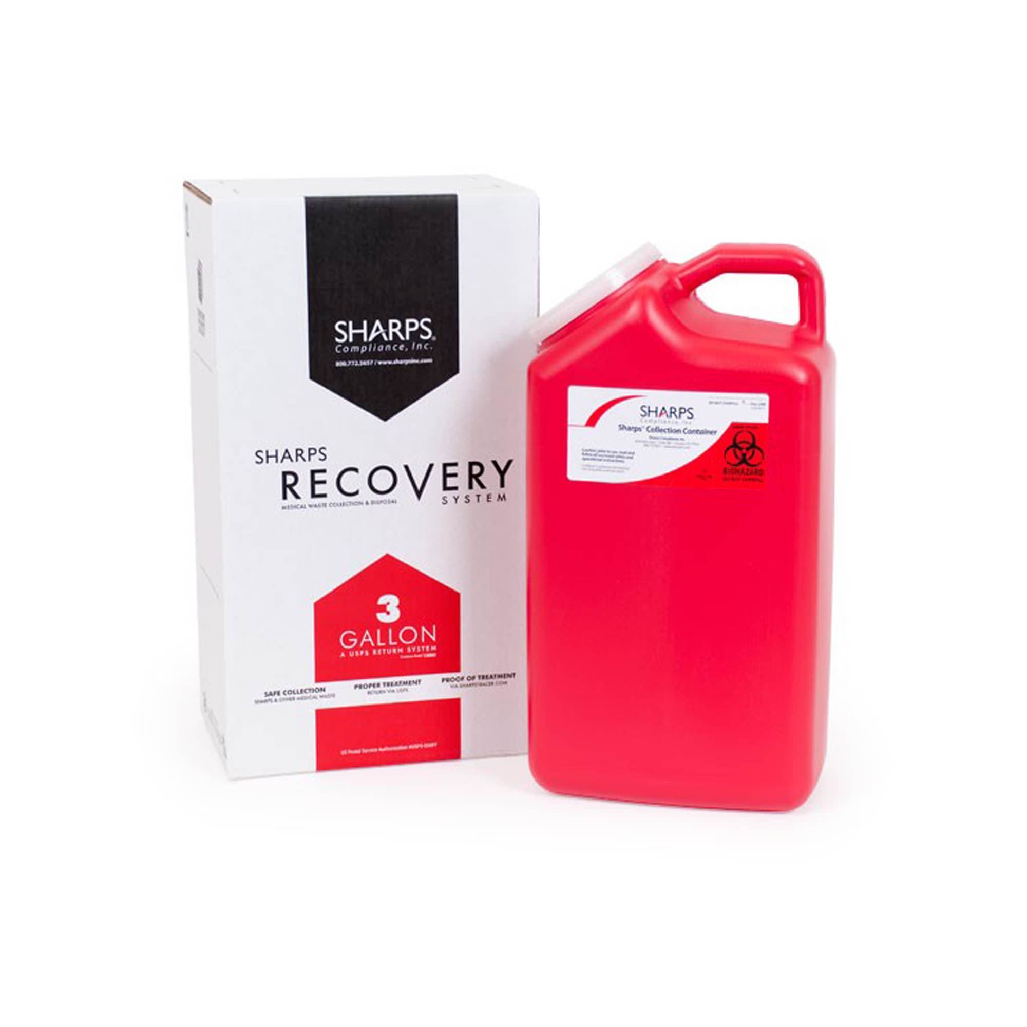 Sharps Recovery System Mailback Sharps Container, 17 H x 6 W x 9 L Inch - Case of 8 - Image 1