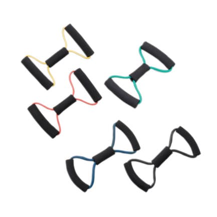CanDo Tubing BowTie Exerciser Set, 14 Inch - Set of 5 - Image 1