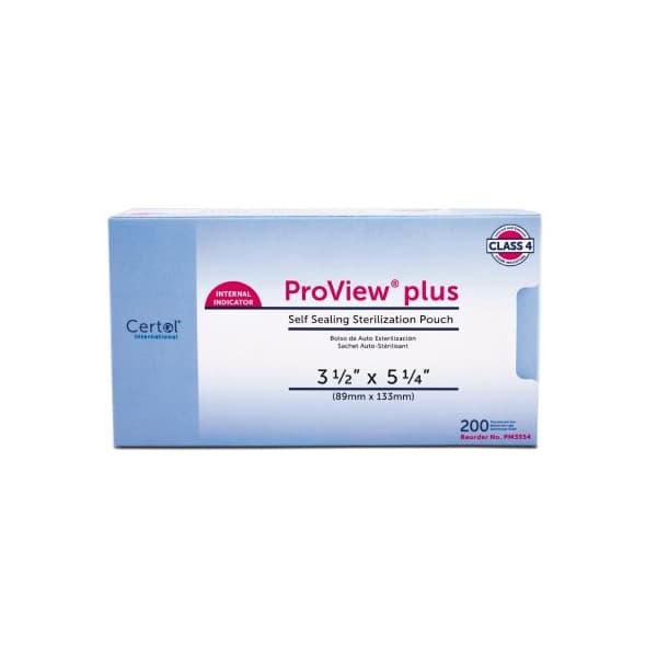 ProView plus Self Sealing Sterilization Pouch, 3-1/2 x 5-1/4 Inch - Box of 200 - Image 1