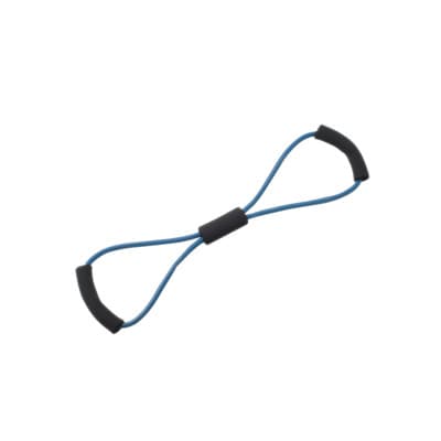 CanDo Tubing BowTie Exerciser, 22 Inch, Blue, Heavy - Image 1