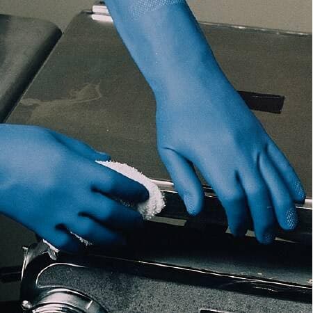 Ansell Utility Glove Blue Straight Cuff 0.51 mm (20 mil) Textured Grip, Small - 1 Dozen - Image 1