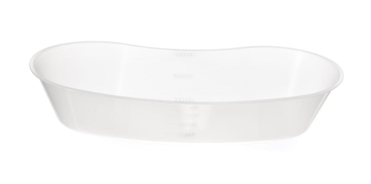 Medline Plastic Emesis Basins, Pigment Free, 700ml - Case of 250 - Image 1