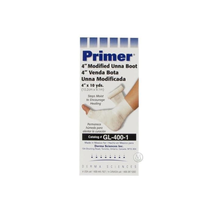 Derma Primer Unna Modified Boot Compression Bandage, 4 Inch x 10 Yard - 1 Dozen - Image 1