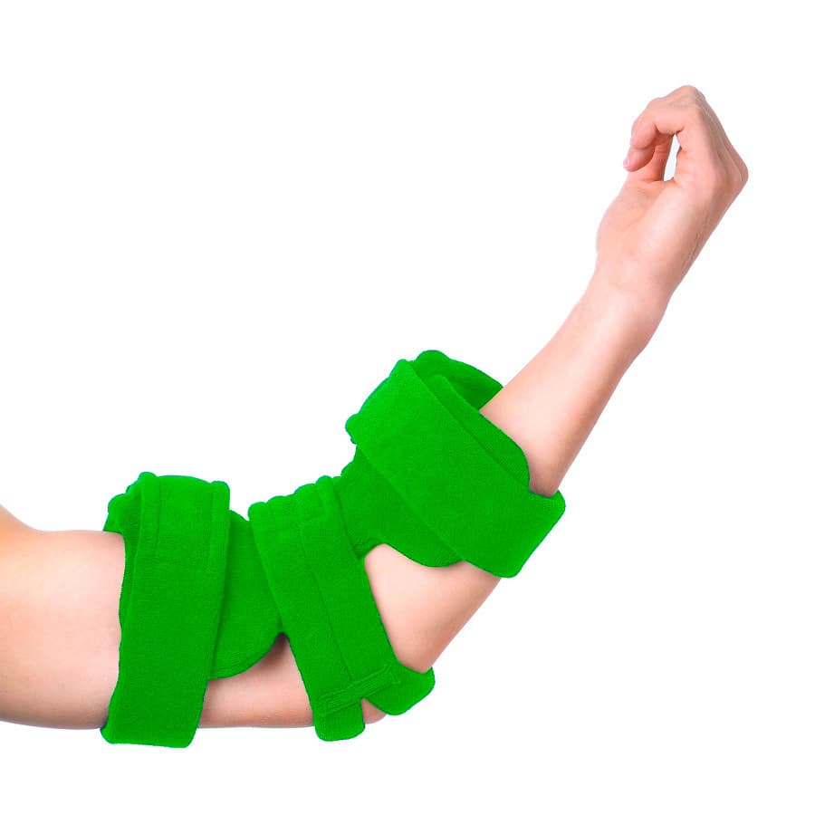 Comfy Elbow Pediatric Large, Emerald Green, Terrycloth Cover - Image 1