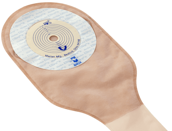 UltraLite 9" One-Piece Ileostomy Pouches, Shallow Convexity, 1-5/8" Opening - Box of 10 - Image 2