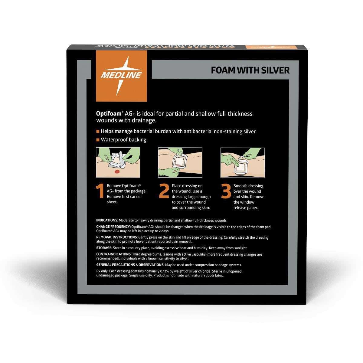 Optifoam Ag Adhesive Foam Dressing With Silver, Sterile - Image 3