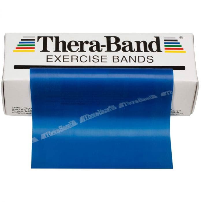 TheraBand Professional Latex Resistance Bands 5" x 50 yards Long Heavy Blue - Box of 1 - Image 1
