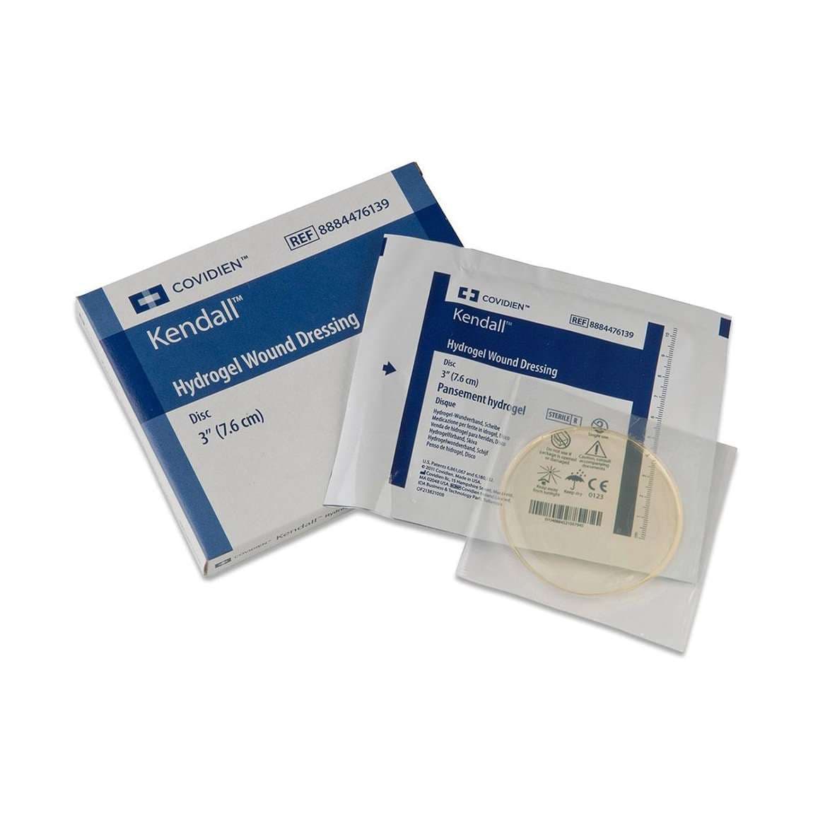 Kendall Hydrogel Wound Dressings, 3" Diameter Disk - Case of 50 - Image 1