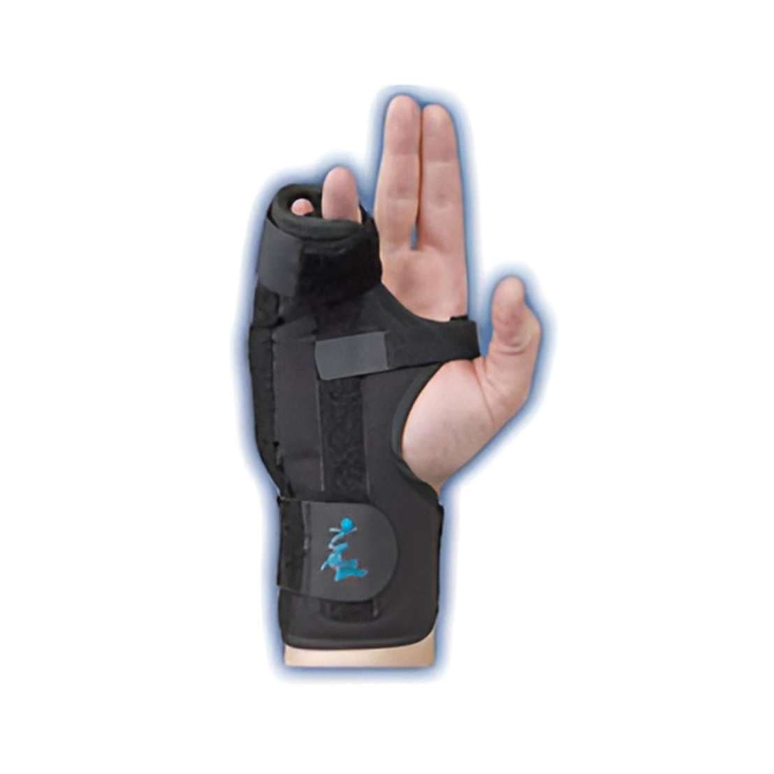 Med Spec Boxer Fracture Brace Black V-Strap Closure Dorsal Stay, Palmar Stay, 5 to 6 Inch, Small, Right Hand - Each - Image 1