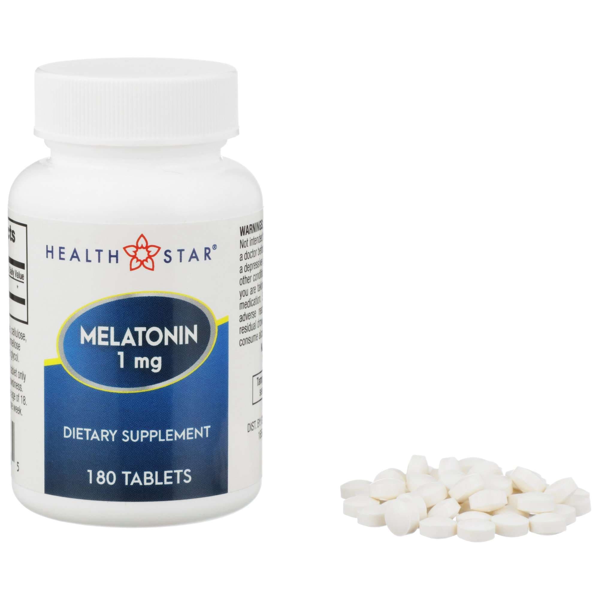 Geri-Care Melatonin Natural Sleep Aid, 1 mg Strength - Case of 2160 Tablets - Image 1