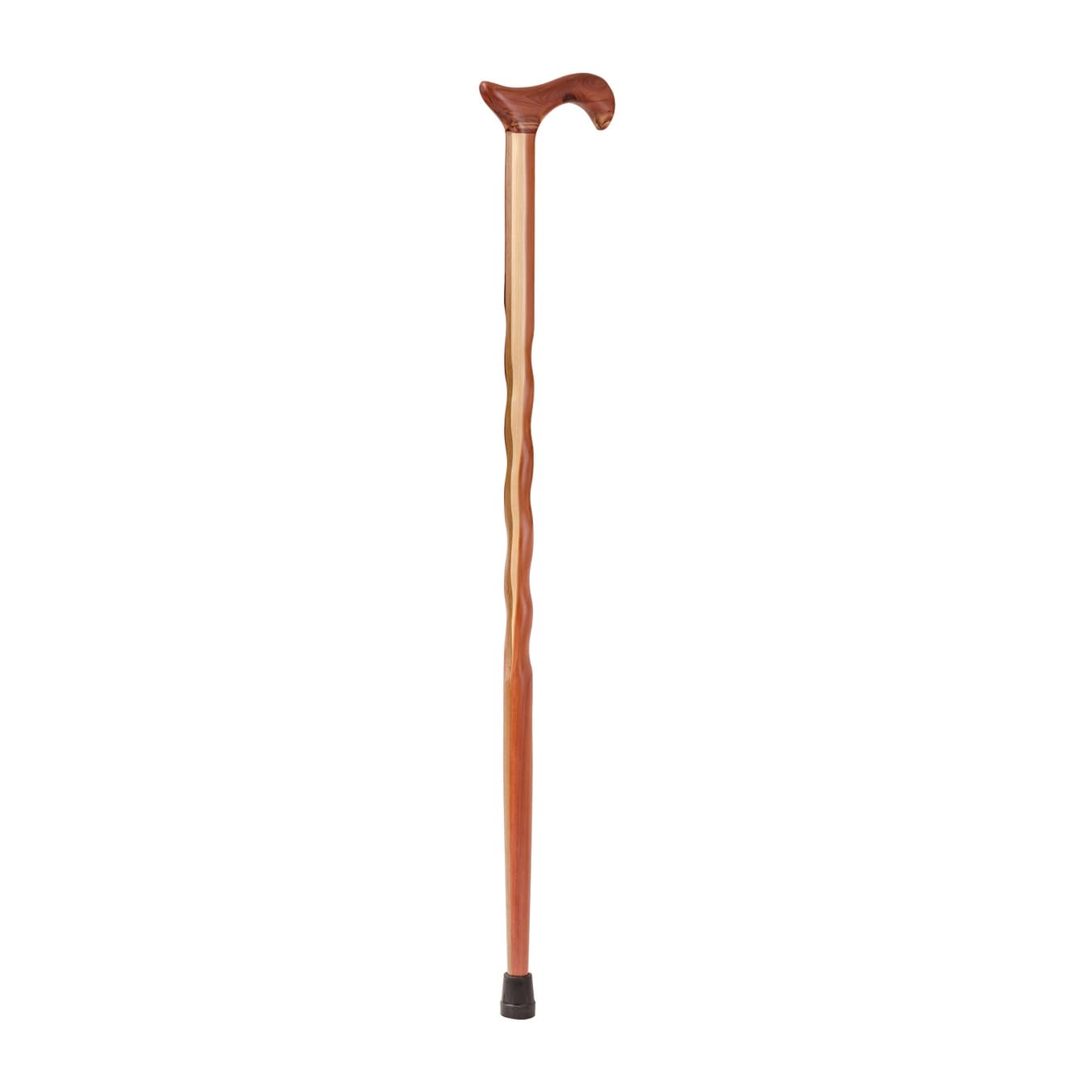 Brazos Twisted Lightweight Handcrafted Derby Walking Cane, Cedar, 34 Inch - Each - Image 1