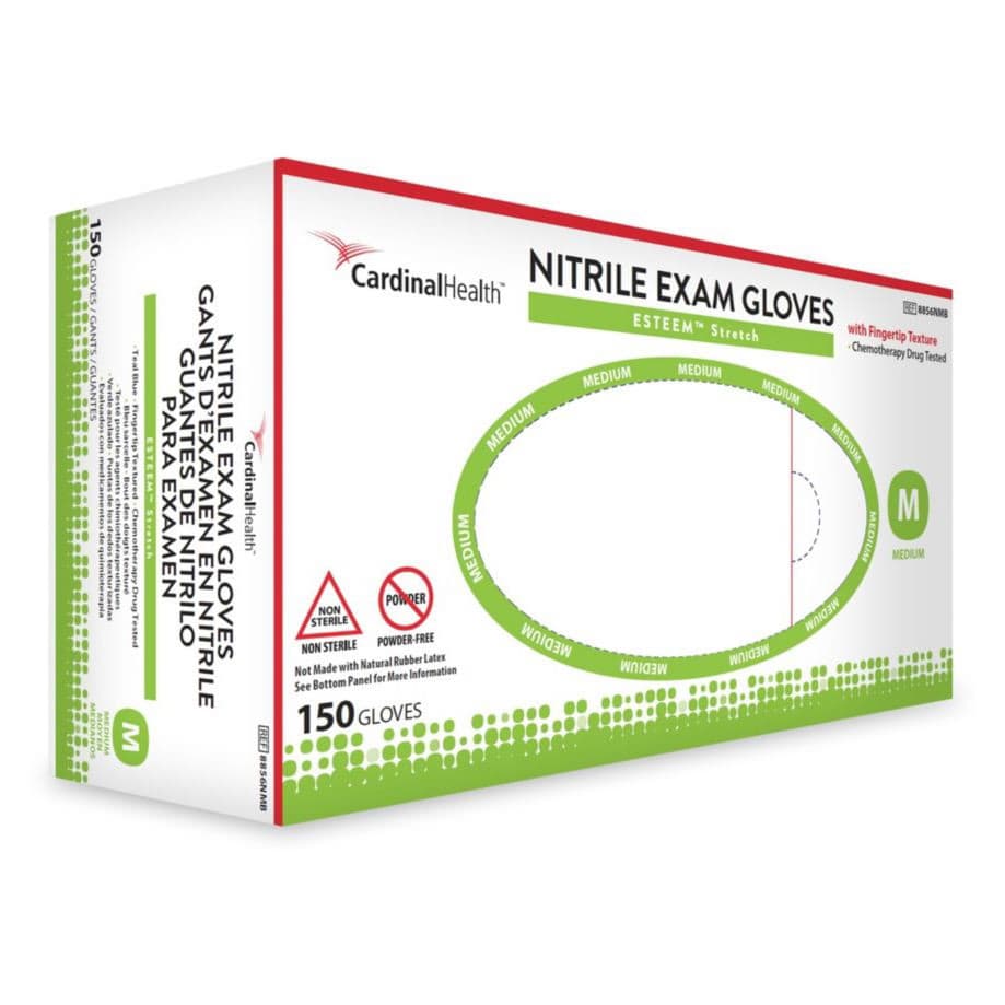 Cardinal Health Esteem Stretchy Nitrile Exam Gloves, Eatra Large - Case of 1300 - Image 1